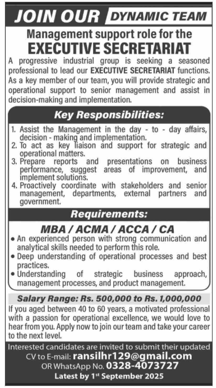 Jobs in Dynamic Team Lahore